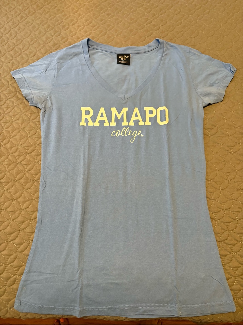 Blue 84 Ramapo College Light Blue V-Neck Tee